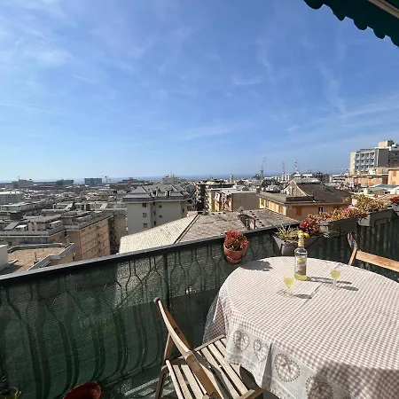 Panoramic Terrace & Sea View Flat With Free Parking Genova
